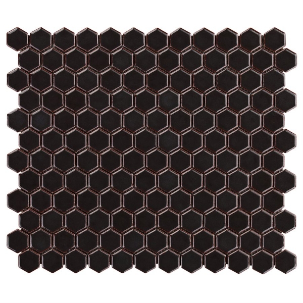 Picture of SOHO Studio Corp - Simple Mosaic Rimmed Penny Rounds Charcoal