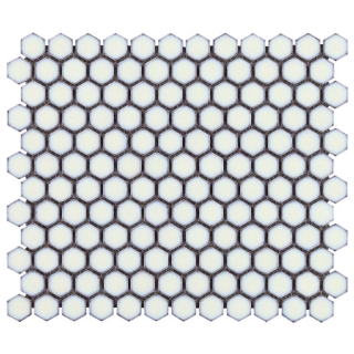 Picture of SOHO Studio Corp - Simple Mosaic Rimmed Penny Rounds Vintage White