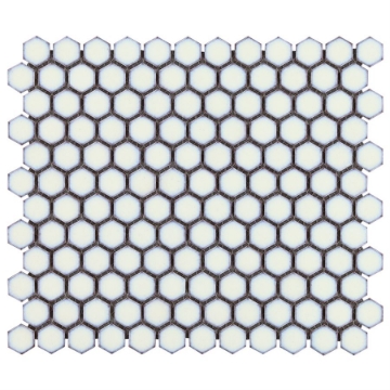 Picture of SOHO Studio Corp - Simple Mosaic Rimmed Penny Rounds Vintage White