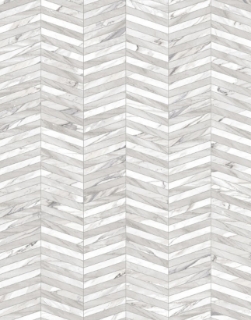 Picture of Milestone - Shapes Mosaics White Grey Chevron