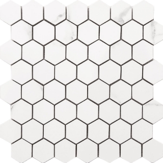 Picture of Happy Floors - Statuario Small Hexagon Mosaic Statuario Glossy