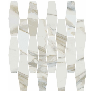 Picture of Happy Floors - Stratus Elongated Hexagon Mosaic Oro Natural