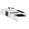 Picture of SOHO Studio Corp - Zayden Nero Blanco - White Carrara Nero Marquina Asian Statuary & Brass