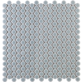Picture of SOHO Studio Corp - Simple Mosaic Rimmed Penny Rounds Mist Gray