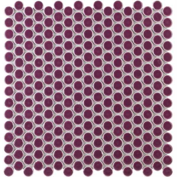 Picture of SOHO Studio Corp - Simple Mosaic Rimmed Penny Rounds Plum