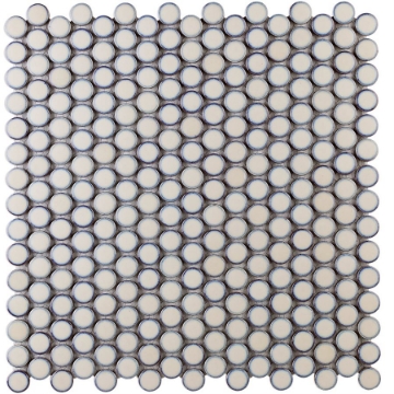 Picture of SOHO Studio Corp - Simple Mosaic Rimmed Penny Rounds Custard