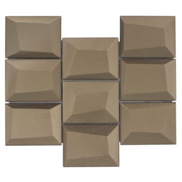 Picture of Anthology Tile - Monet Magic Blocks Mosaic Champagne Blocks