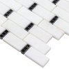Picture of Anthology Tile - The Finish Line Dominos Mosaic Sable Black Dominos