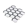 Picture of Anthology Tile - The Finish Line Jeweled Hex Mosaic Jeweled Hex Sable Black