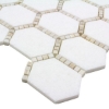 Picture of Anthology Tile - The Finish Line Jeweled Hex Mosaic Jeweled Hex Pale Beige