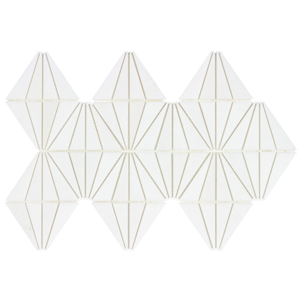 Picture of Anthology Tile - The Finish Line Marquis Mosaic Marquis Regency White