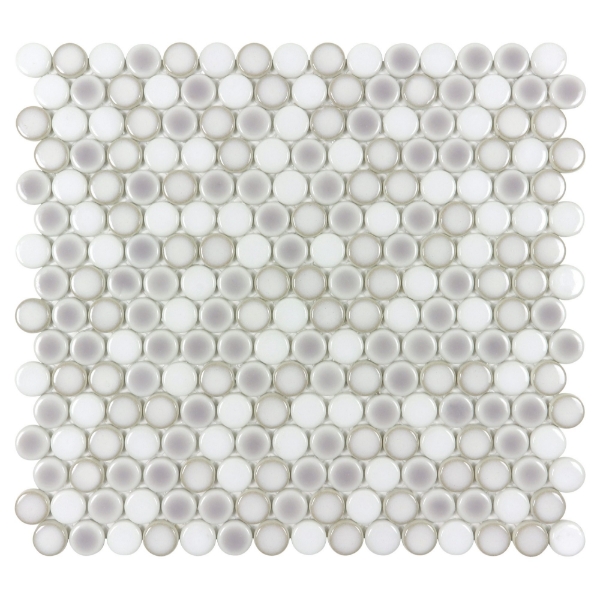 Picture of Anthology Tile - Watercolors Penny Round Mosaic Misty Harbor