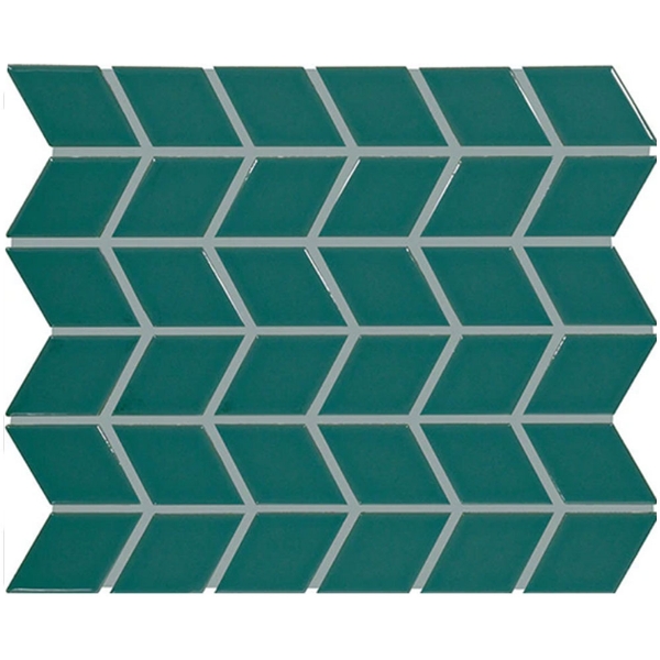 Picture of Daltile - Color Wheel Retro Chevron Peacock Glossy