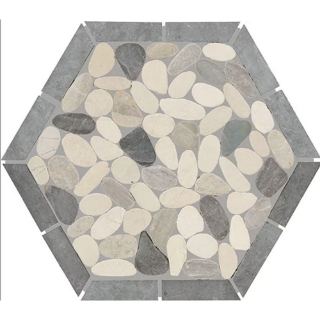 Picture of Daltile - Pebble Oasis Framed Hexagon Harbor