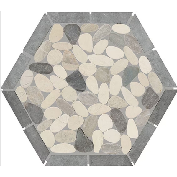 Picture of Daltile - Pebble Oasis Framed Hexagon Harbor