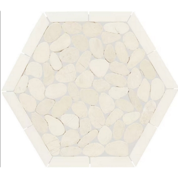 Picture of Daltile - Pebble Oasis Framed Hexagon Icicle