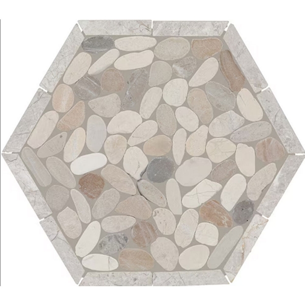 Picture of Daltile - Pebble Oasis Framed Hexagon Seashell