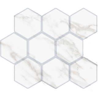 Picture of American Wonder Porcelain - Carenza Hexagon Mosaic Oro