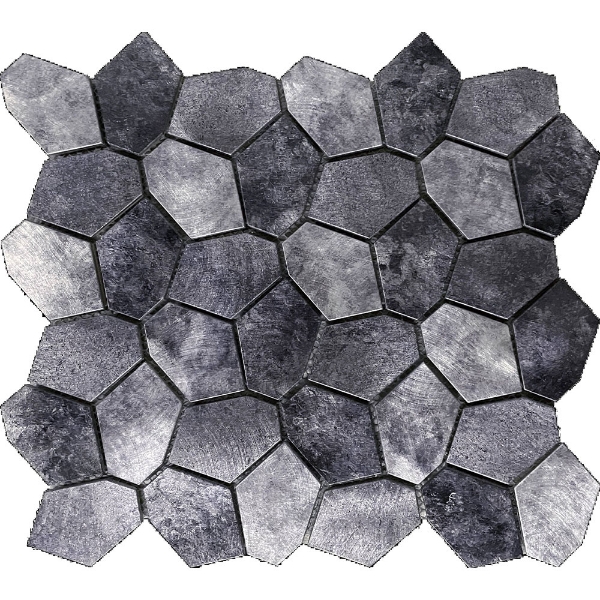 Picture of Bati Orient - Metal Art Hexagon Mosaic Grey