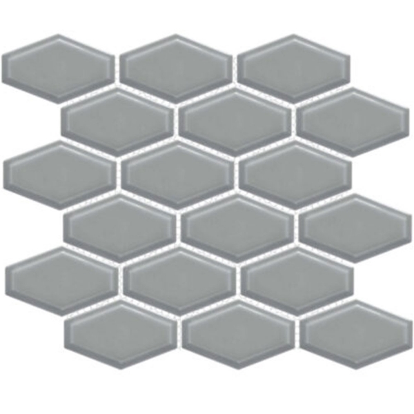 Picture of Happy Floors - Artisan Elongated Hexagon Mosaic Grey