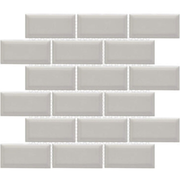 Picture of Happy Floors - Artisan Brick Flat and Beveled Mosaic Taupe Beveled