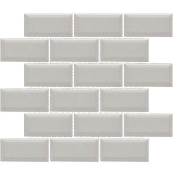 Picture of Happy Floors - Artisan Brick Flat and Beveled Mosaic Taupe Beveled