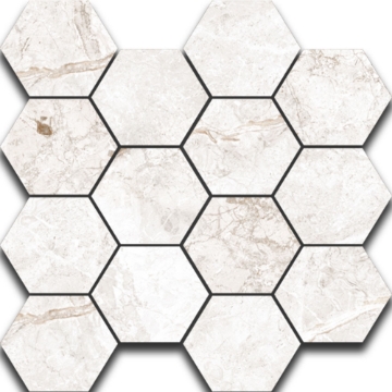Picture of Happy Floors - Toscana Hexagon Mosaic Bianco
