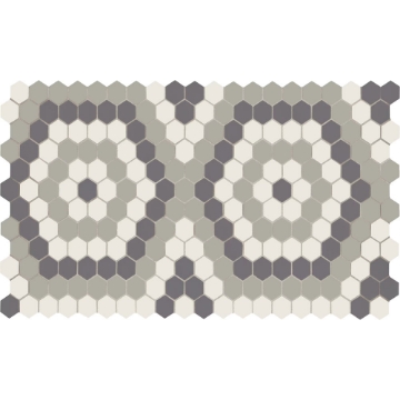 Picture of American Olean - Unglazed ColorBody Mosaic Hexagon Patterns Vintage Revival Hex