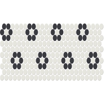 Picture of American Olean - Unglazed ColorBody Mosaic Penny Round Patterns Rosette