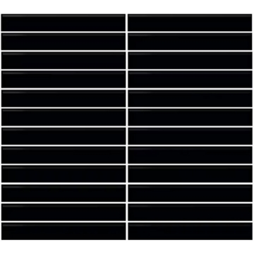 Picture of Daltile - Color Wheel Mosaic Straight Joint 1 x 6 Black