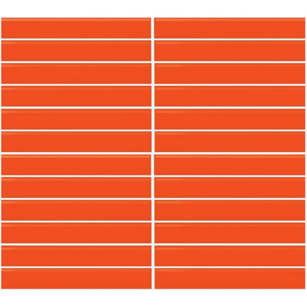 Picture of Daltile - Color Wheel Mosaic Straight Joint 1 x 6 Orange Burst