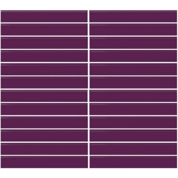 Picture of Daltile - Color Wheel Mosaic Straight Joint 1 x 6 Plum Crazy