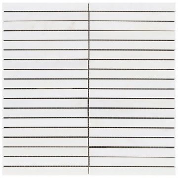 Picture of SOHO Studio Corp - Bianco Dolomite Stacked Mosaic Bianco Dolomite Honed