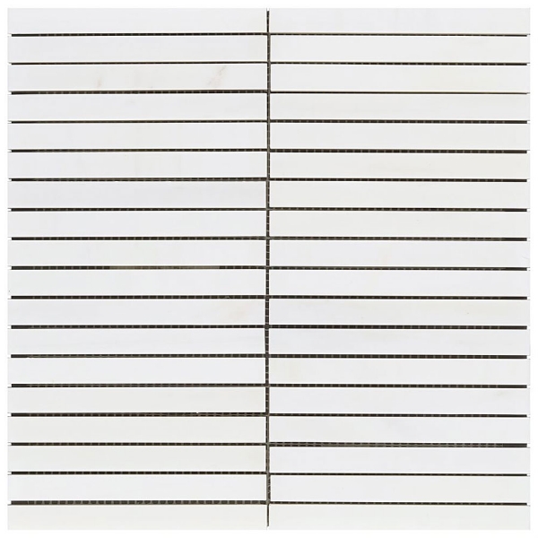 Picture of SOHO Studio Corp - Bianco Dolomite Stacked Mosaic Bianco Dolomite Honed