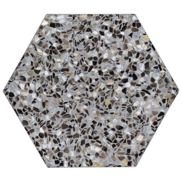 Picture of SOHO Studio Corp - Pearl Terrazzo Hexagon Black