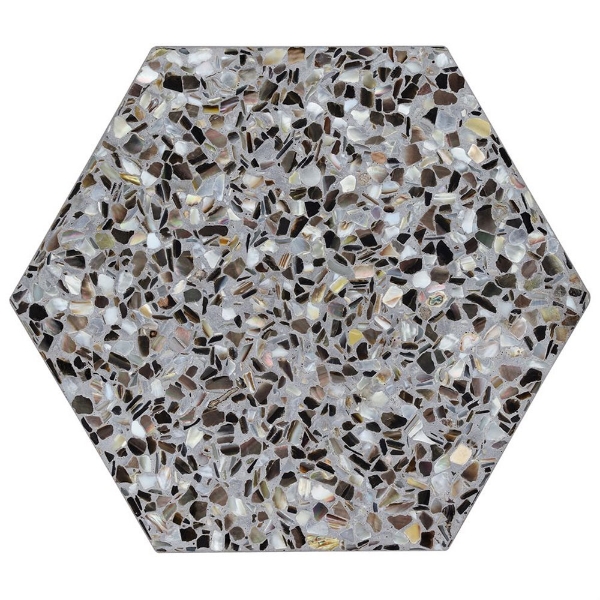 Picture of SOHO Studio Corp - Pearl Terrazzo Hexagon Black