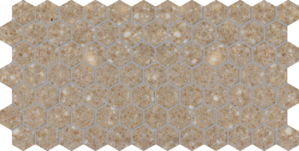 Picture of Daltile - Keystones 1 x 1 Hexagon Mottled Medium Brown