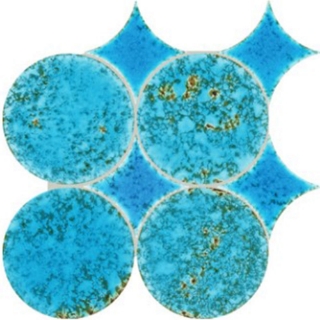 Picture of Daltile - Fyre Circle Set Aquamarine Blue