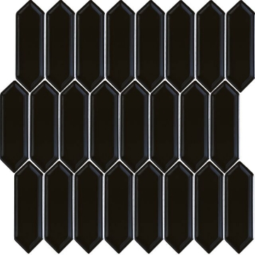 Picture of Happy Floors - Artisan Ceramic Picket Mosaic Black