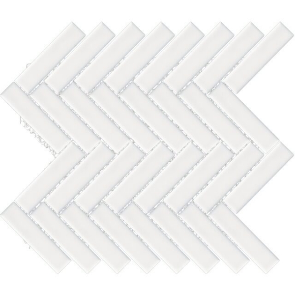 Picture of Happy Floors - Artisan Herringbone Mosaic White