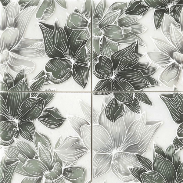 Picture of MiR Mosaic - Flora Bloom Green