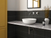 Picture of MiR Mosaic - Ridge Deco 2 x 8 Black Gloss