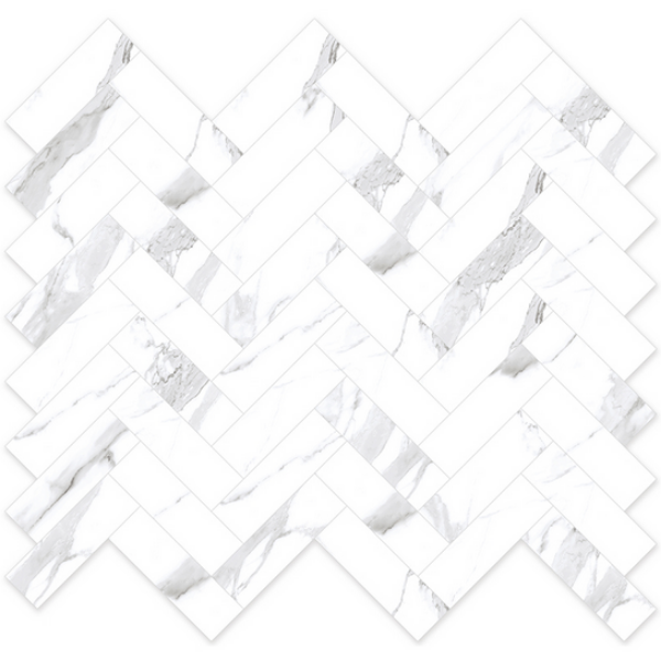 Picture of MiR Mosaic - Arya Herringbone Statuario Leo