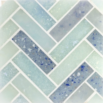 Picture of Ceramica Etc - Liquid Glass Herringbone Bermuda Blend