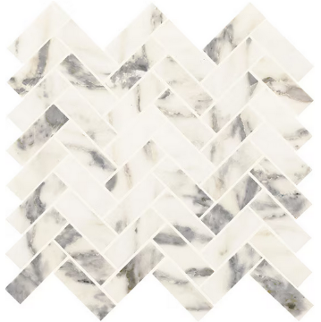 Picture of Daltile - Eclessia Herringbone Mosaic Arabescato Argento