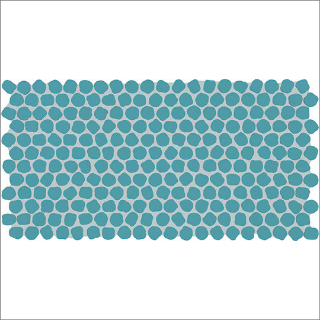 Picture of Daltile - Keystones Organic Penny Rounds Ocean Blue