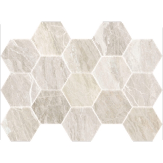 Picture of Happy Floors - Bernini Hexagon Mosaic Cream Natural