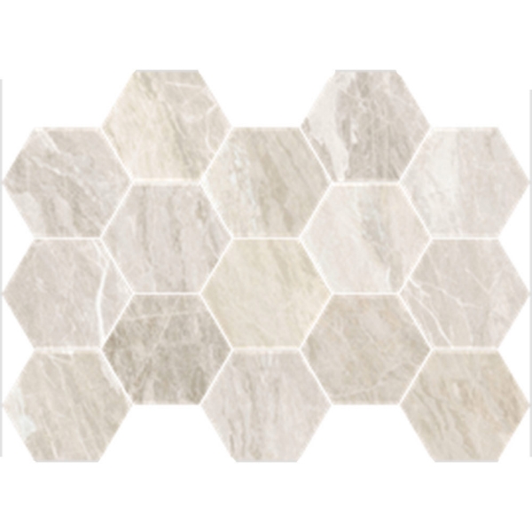 Picture of Happy Floors - Bernini Hexagon Mosaic Cream Natural