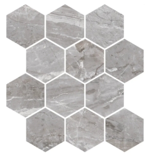 Picture of Chesapeake Flooring - Lexington Hex Mosaic Oniciata Grey Matte