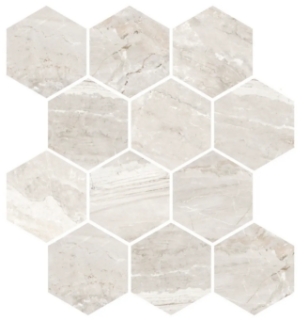 Picture of Chesapeake Flooring - Lexington Hex Mosaic Oniciata Ivory Matte